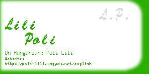 lili poli business card